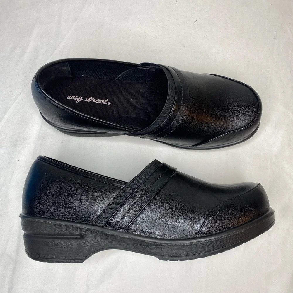 Women Easy Street Black Origin Clogs 10WW - Picture 7 of 10